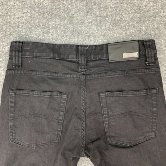 Armani Collezioni Jean Mens 30 Black Slim Fit Medium Waist Straight Tight Leg - Picture 9 of 15